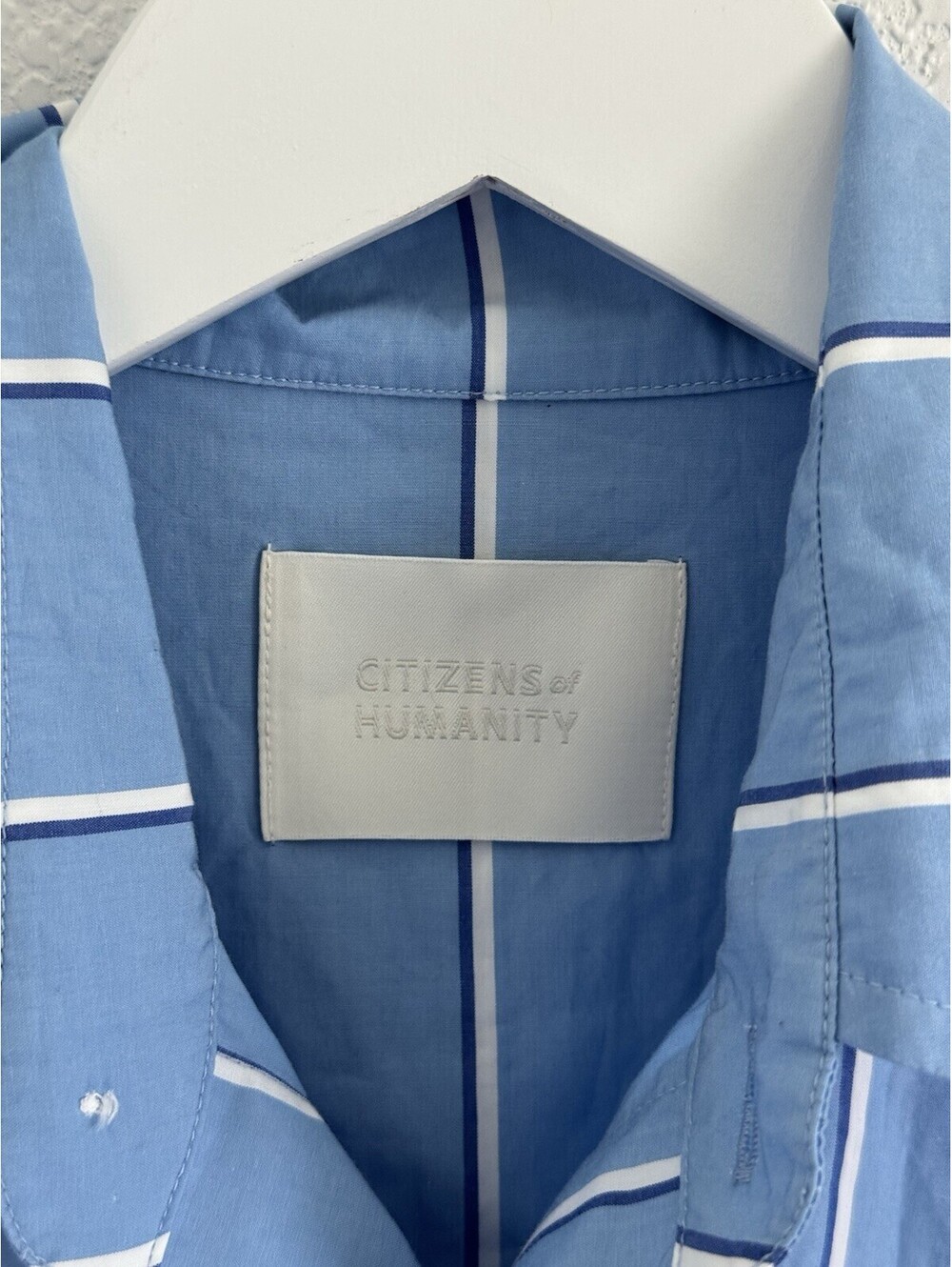 Citizens Of Humanity Kayla Shirt Sz XS Blue 100% Cotton Button Up Sophisticated - Picture 3 of 8